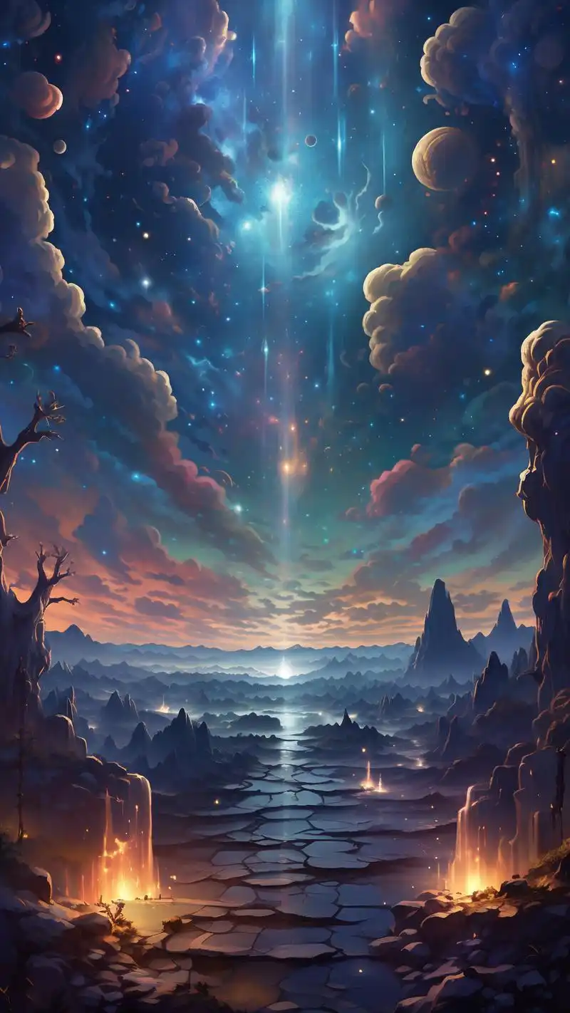 90动漫手绘星空壁纸,浪漫至死不渝95