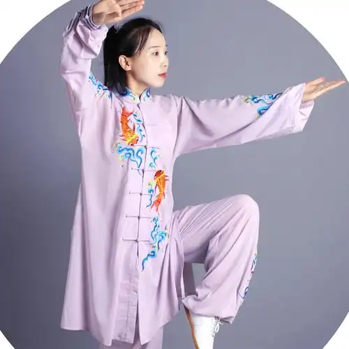 表演太极服女新款飘逸气功演出服刺绣云中柔力太极服