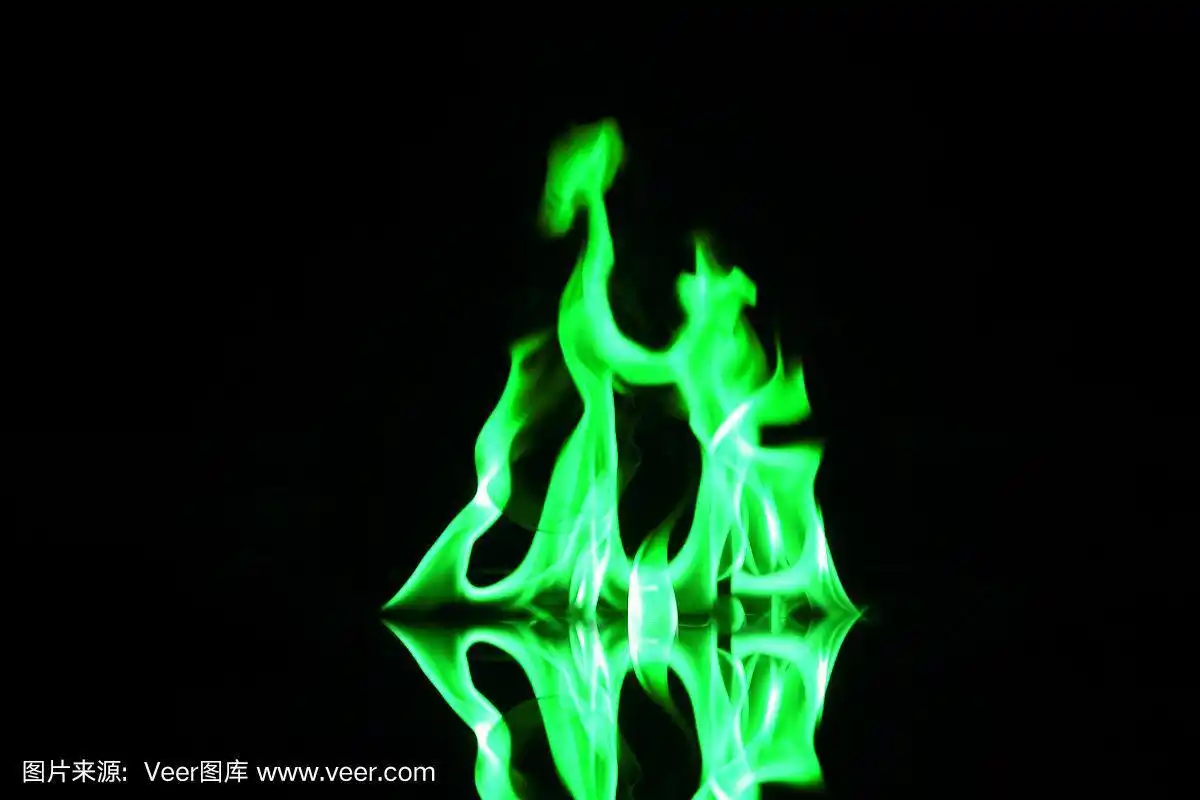 火,火焰,绿色,自然,式样