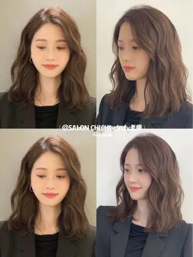 齐肩锁骨法式烫发国字脸 菱形脸 圆脸都适