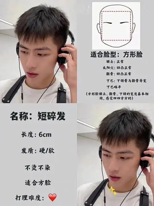 男生发型推荐男生根据自己的脸型选发型
