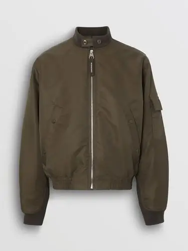 加衬尼龙飞行夹克 (深橄榄色) - 男士 | burberry 博柏利
