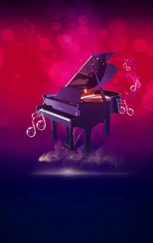 酷炫浪漫钢琴音乐海报背景