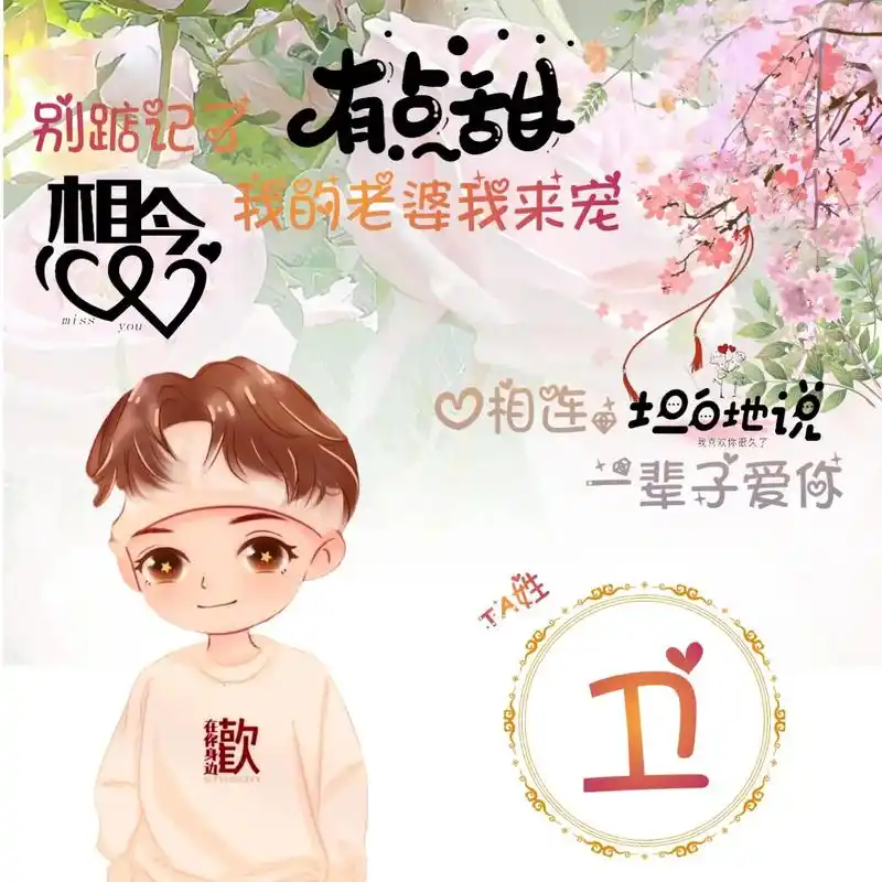 专属情侣头像定制专属姓氏头像