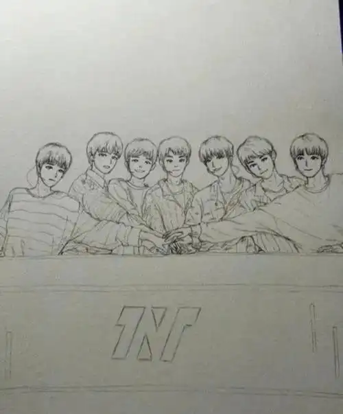 时代少年团素描一部分