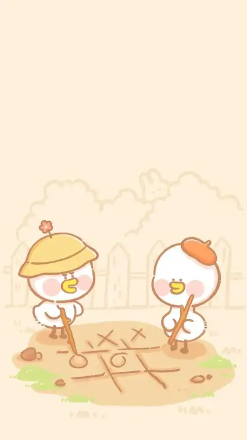 可爱卡通豆酱萌鸭背景图