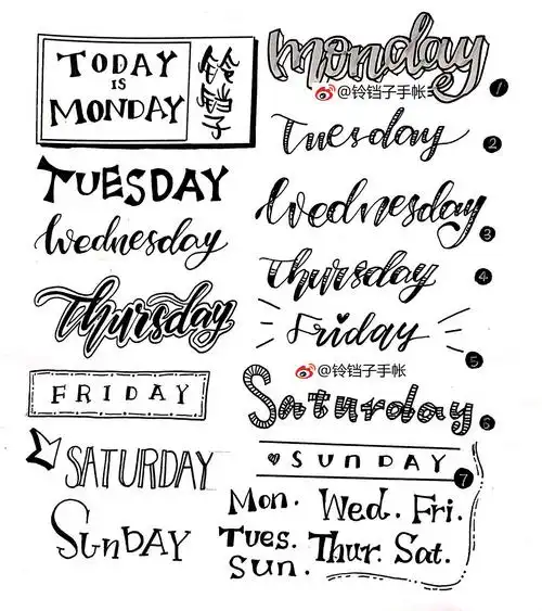 10分钟就可以学会的手帐字体