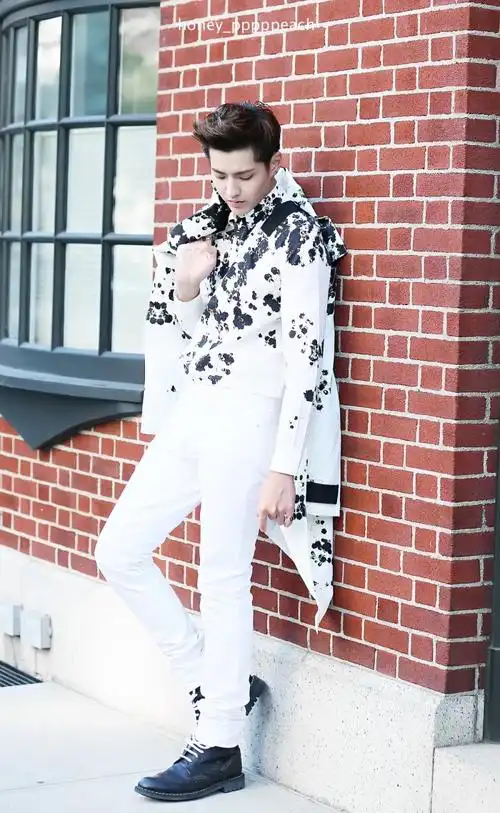 吴亦凡 纽约 街拍 壁纸