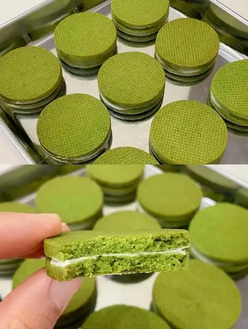 超级简单快手的抹茶沙布列饼干抹茶星人冲