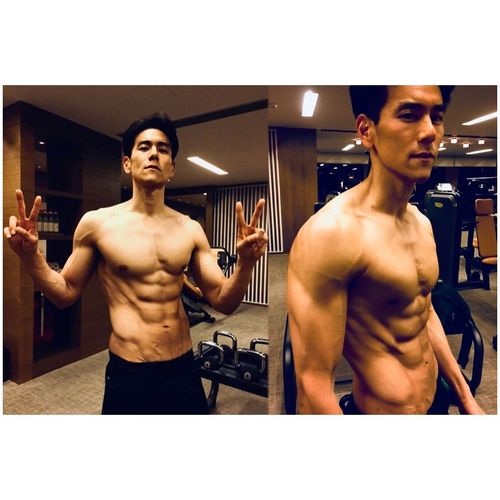 彭于晏海报励志健身肌肉男电影明星学生宿舍卧室墙贴定制装饰画