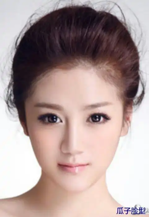 瓜子脸型和鹅蛋脸型均归属于椭圆形脸型.