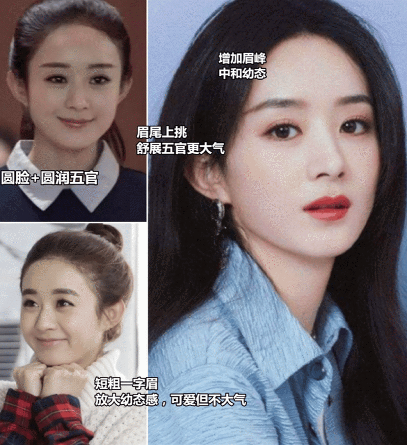 "眉毛"对颜值有多重要?看明星们的对比图,一目了然