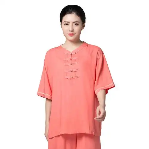 新款太极服女春夏季棉麻长短袖太极拳练功服中老年晨练服装亚麻秋