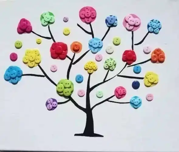 来源:幼儿园手工编辑:教儿育女学堂--纽扣创意小动物公鸡鹤狐狸蝴蝶