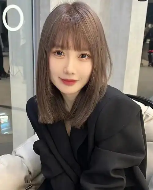 2022年最新锁骨发发型蓬松气垫烫清新淡雅瘦脸 又