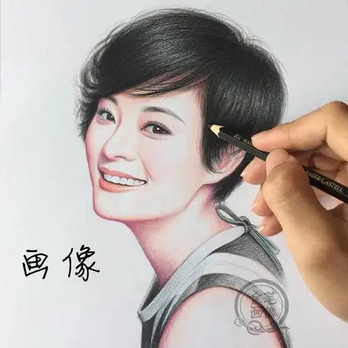 肖像画纯手绘人物画人像素描画像定制真人照片彩铅画生日礼物头像