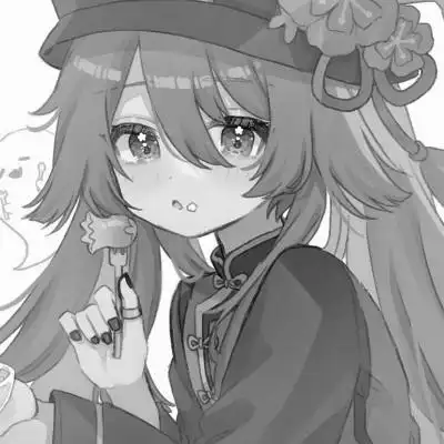 ins动漫女生头像黑白高清图片