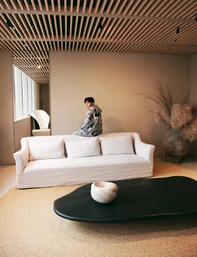 井柏然印花长外套清新文艺