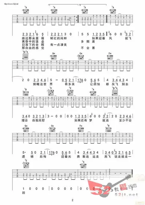 远走高飞全网首发原版吉他改编吉他谱