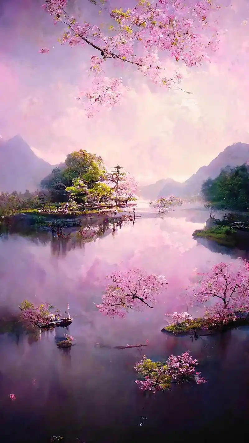 人间仙境美如图,心累了,用一句话释放出来#手机壁纸#治愈系风 - 抖音