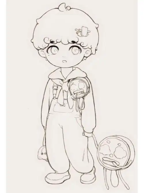 迟来的可可和嫑嫑#周深  #卡布叻_周深  #板绘  #绘画  #画画  #开始