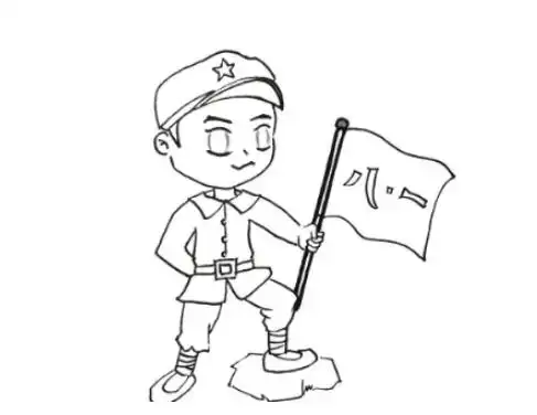 军人怎么画,一步一步画解放军简笔画(儿童彩铅画教程-可爱的兵哥哥)