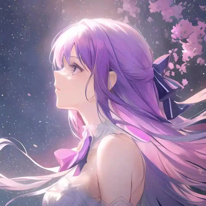 越看越好看的紫色系动漫头像