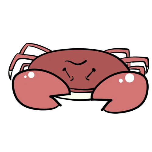 水产动物螃蟹手绘插画