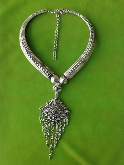 新款特色民族风百搭苗银项圈吉祥首饰时尚项链舞蹈演出配饰品