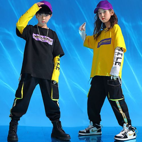嘻哈少儿童装街舞表演出服装男童运动会套装女孩子帅气小学生韩版