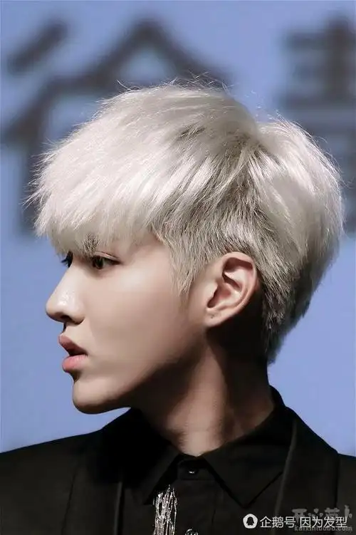 吴亦凡中分发型图片