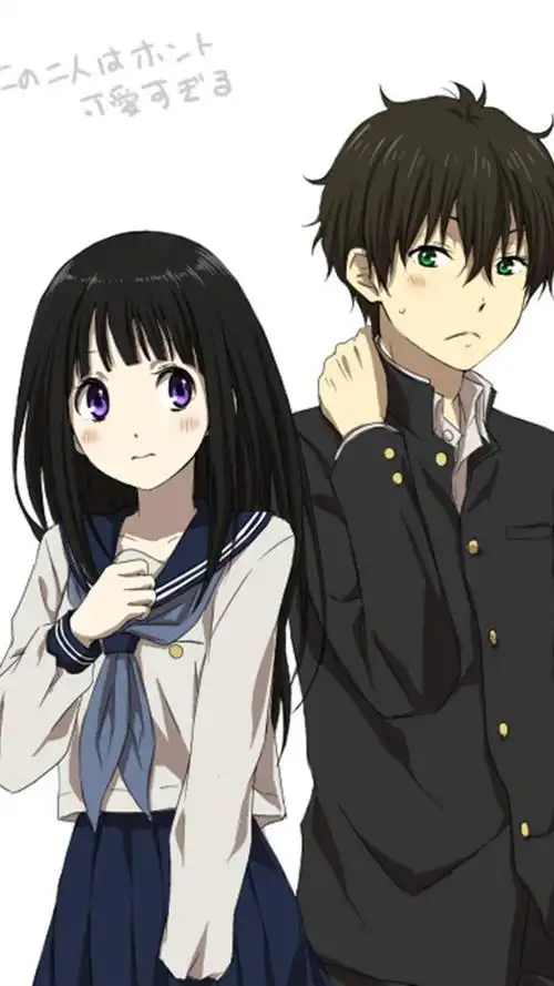 冰菓情侣锁屏,高清图片,手机锁屏桌面-壁纸族