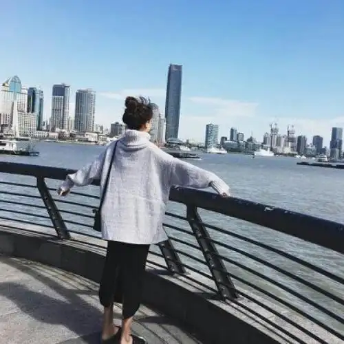 气质女头像/背影!海边