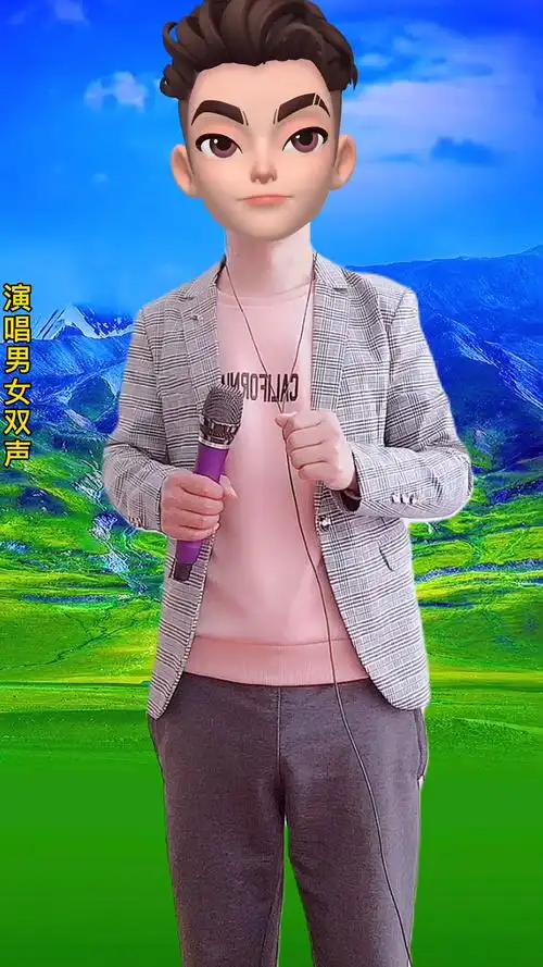 独自一人演唱男女双声情歌对唱