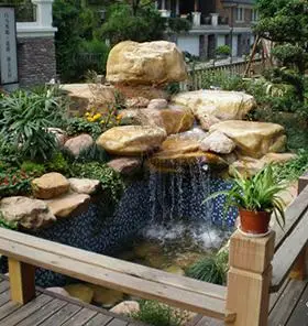 私人庭院小型黄蜡石假山