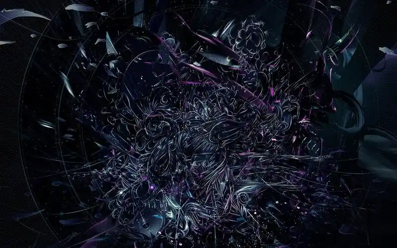 shapes,broken glass,digital art,壁纸,高清壁纸颜色,黑色,艺术&