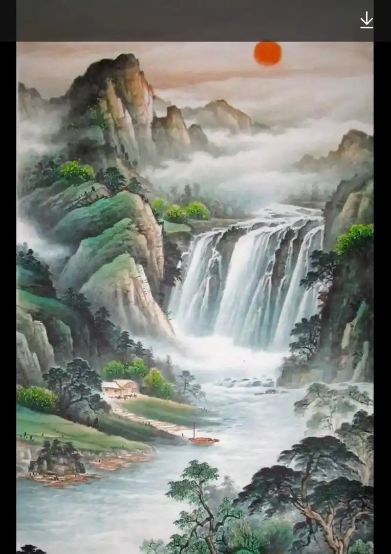 山水画 高山流水 11:09 - 抖音