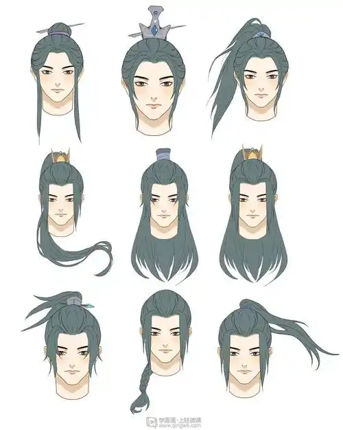 古风男性的发型设计