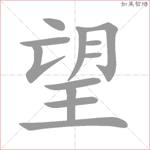 望字的笔顺动画