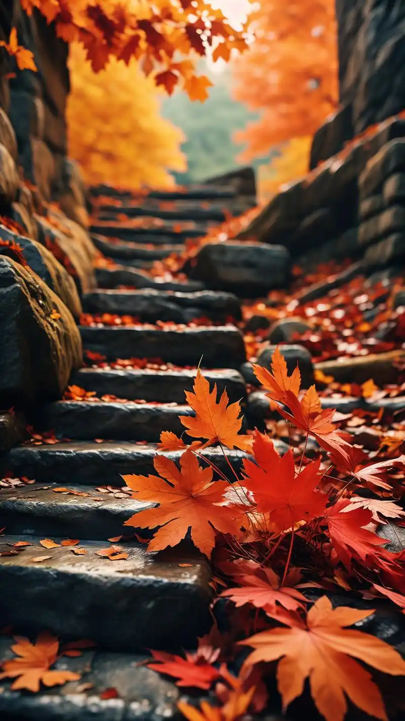 伤感落叶壁纸,触动心弦的美94 这组伤感落叶壁纸,每一片落叶都仿佛