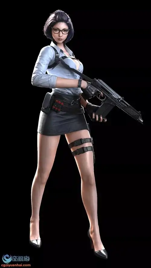 [稀缺资源] cf线png高清角色pose资源(女角色),你游全是腿