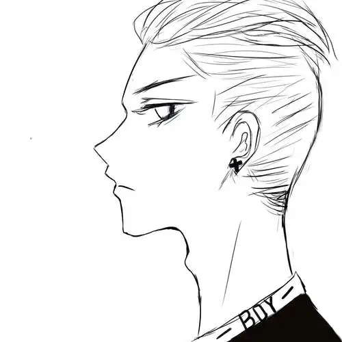 男生,侧脸,板绘-堆糖,美好生活研究所