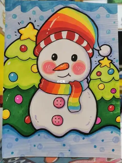 素描带步骤图雪人简笔画图片 卡通小雪人怎么画简单好看冬天到了