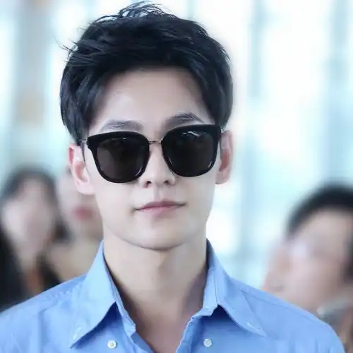 黑色眼睛张若昀男士复古太阳镜长脸开车方形墨镜潮杨洋同款