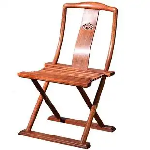 缅甸花梨木折叠椅小交椅中式便捷钓鱼椅子靠背椅红木家具大果紫檀