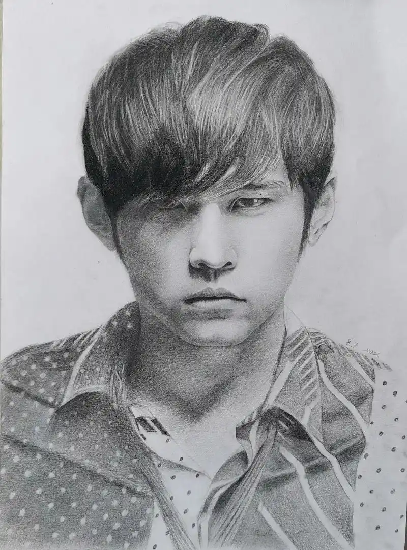 画一张周杰伦帅哥,感谢喜欢!#素描 #手绘 #素描人物  - 抖音