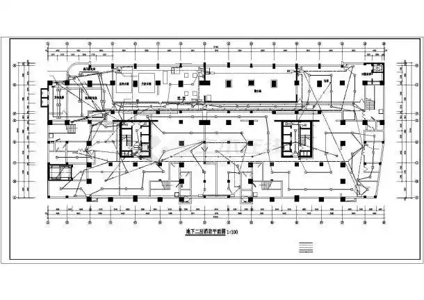 某大厦全套消防设计cad施工图