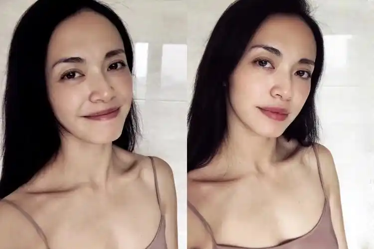 姚晨素颜出镜秀锁骨皮肤紧致好似吹弹可破