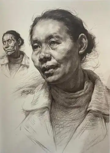 联考素描头像临摹范本