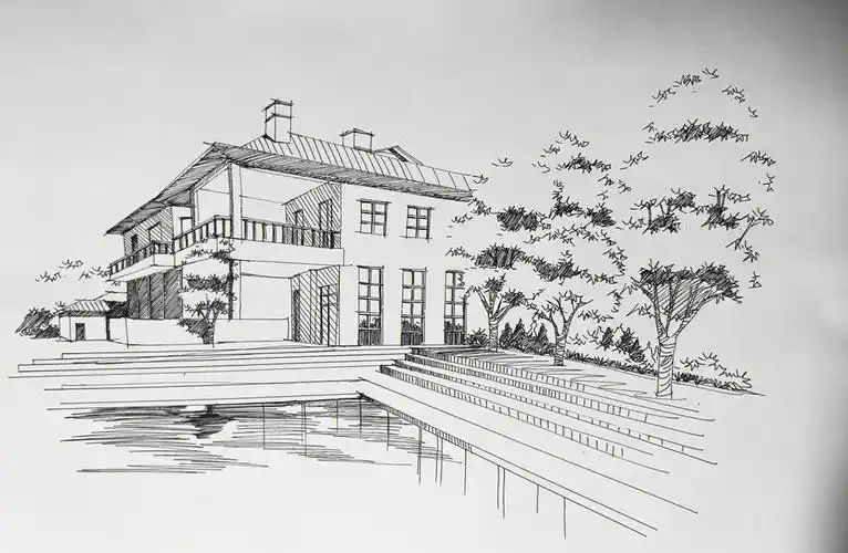 建筑效果图建筑手绘图